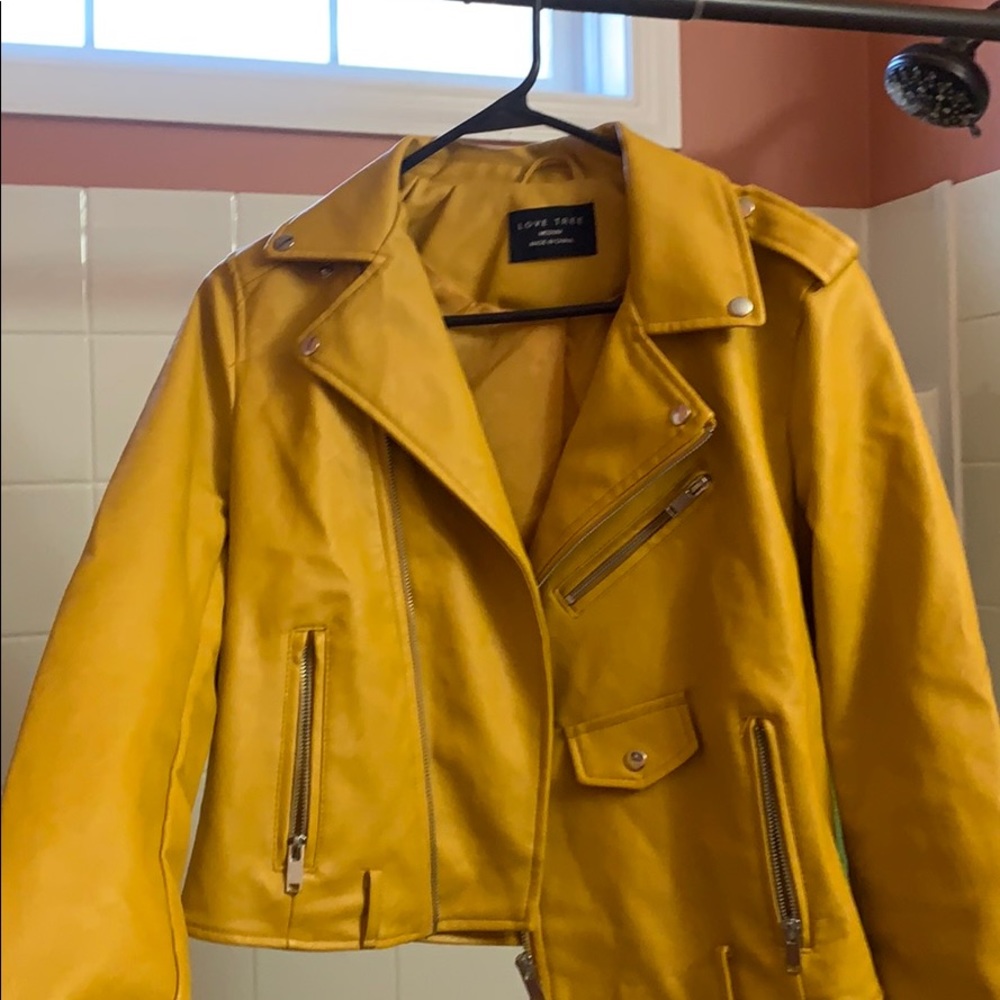 Yellow Biker Jacket